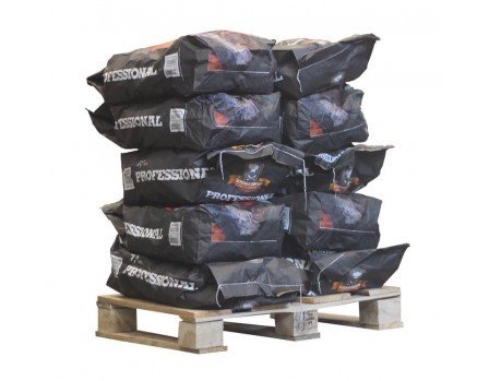 50 × 7,5 kg de charbon de bois (375 kg)