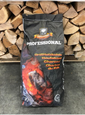 50 × 7,5 kg de charbon de bois (375 kg)