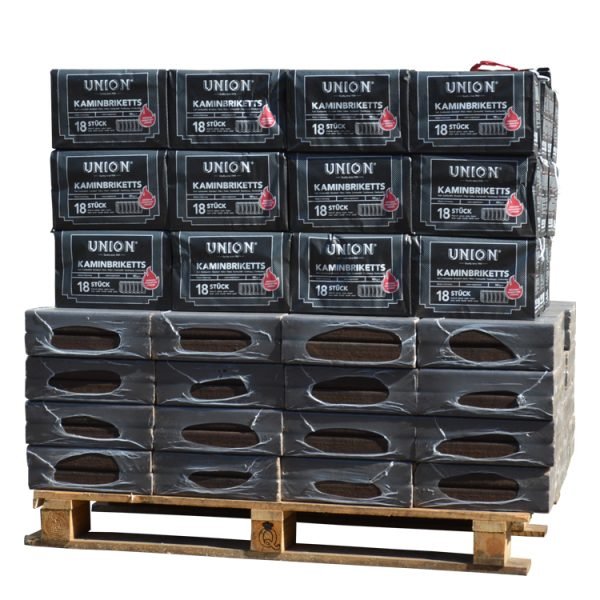 Mixte de briquettes de bois 100 % chêne + briquettes de lignite palette (930 kg)